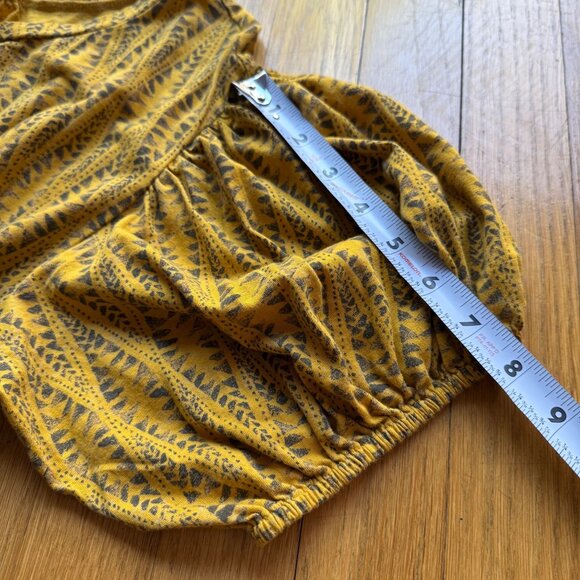Anthropologie Daily Practice Size L Yellow & Gray Aztec Blouson Mini Dress - Picture 9 of 16